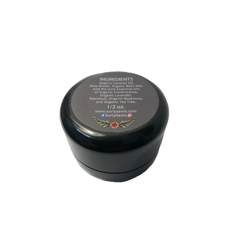 Surly Sam’s Tattoo Care Salve 1/2 ounce Jar bottom