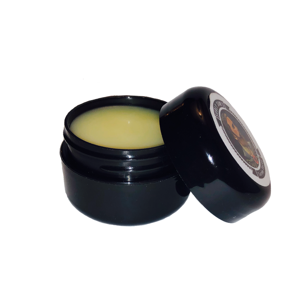 Surly Sam’s Tattoo Care Salve 1/2 ounce Lid Off
